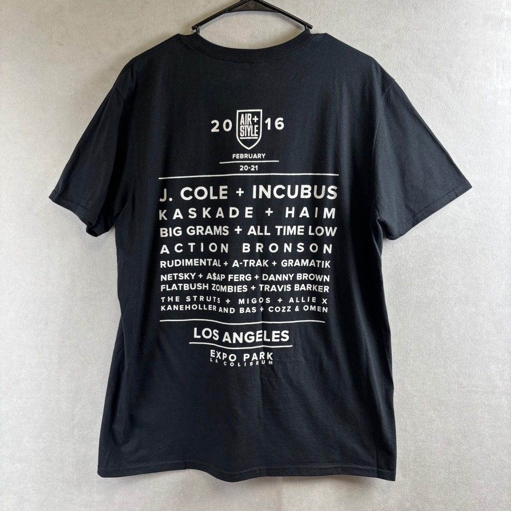 Anvil‎ Air + Style 2016 Los Angeles Festival T-Shirt Mens L J Cole Incubus Merch